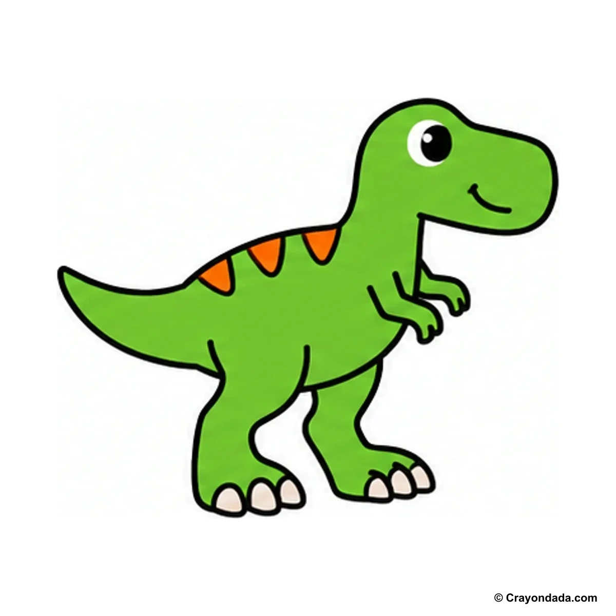 How to Draw an Allosaurus finished drawing