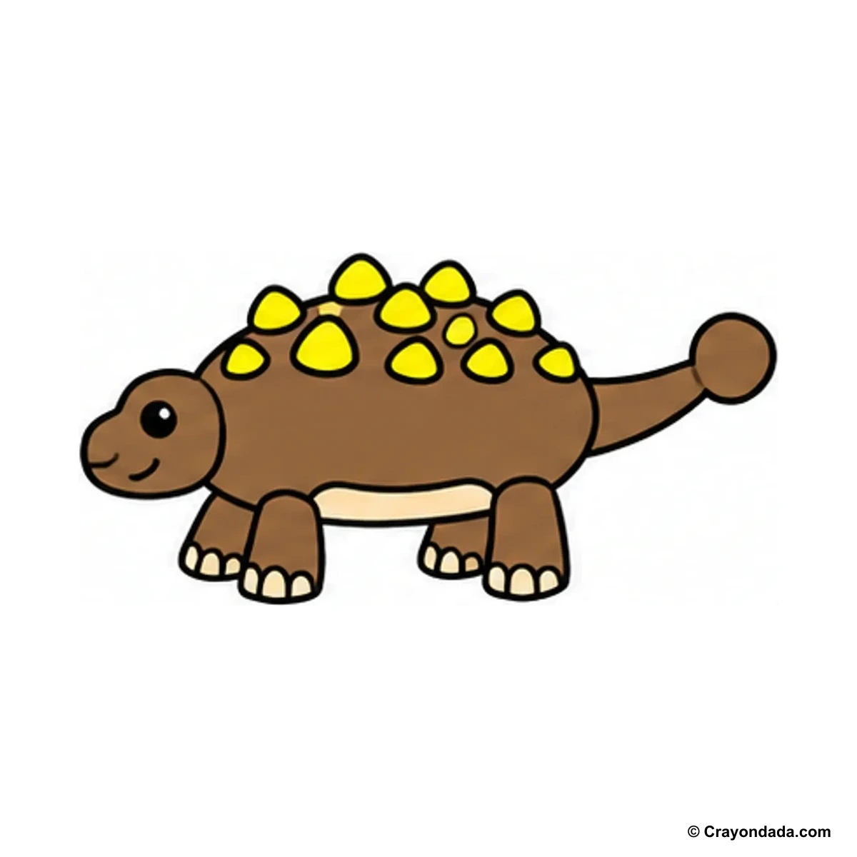 How to Draw an Ankylosaurus finished drawing