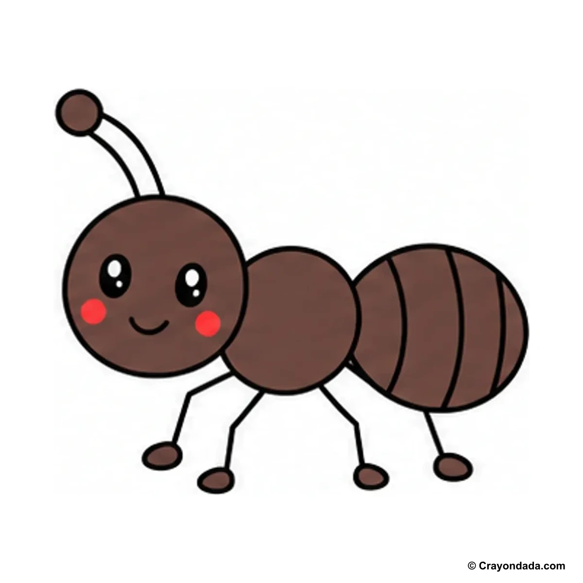 How to Draw an Ant finished drawing
