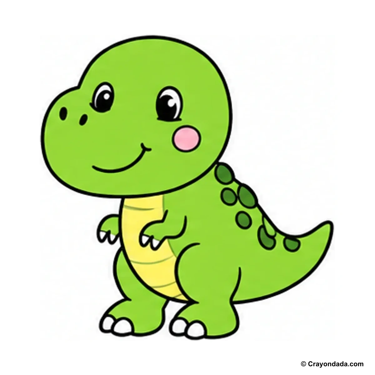 How to Draw a Baby T-Rex finished drawing