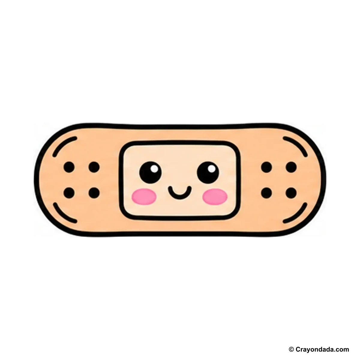 How to Draw a Bandage finished drawing