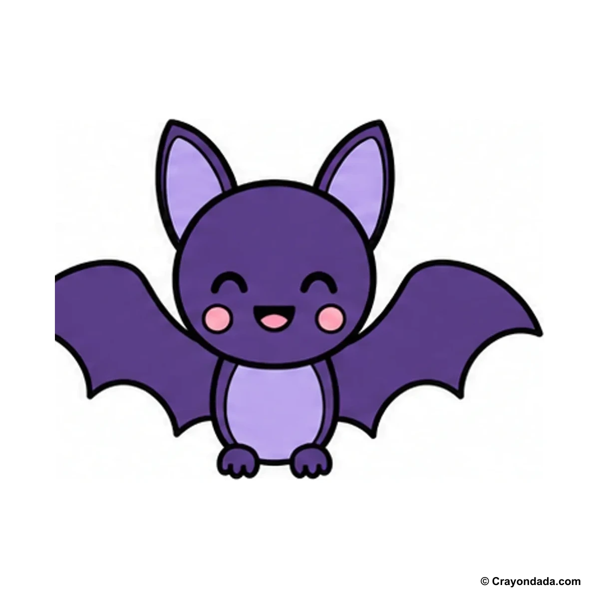 How to Draw a Bat finished drawing