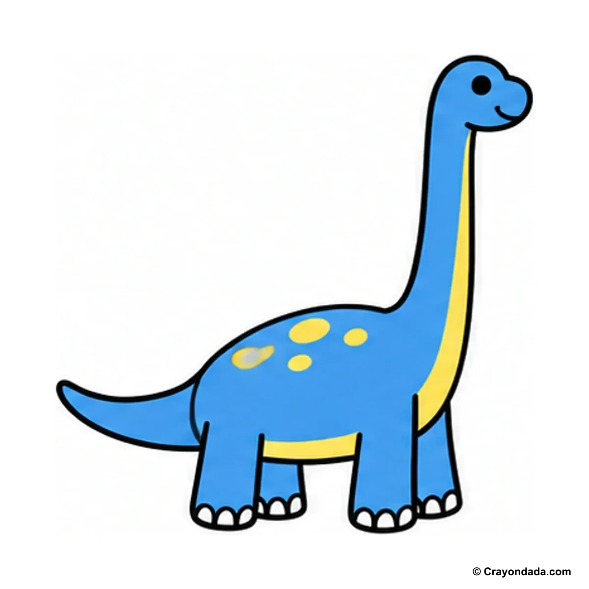 How to Draw a Brachiosaurus finished drawing