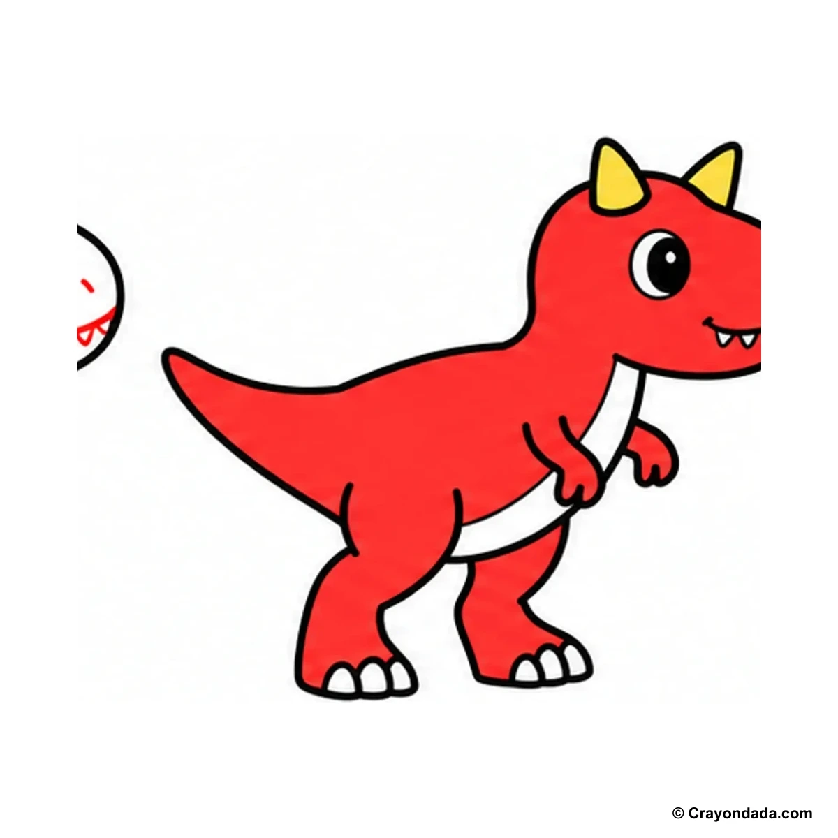 How to Draw a Carnotaurus finished drawing