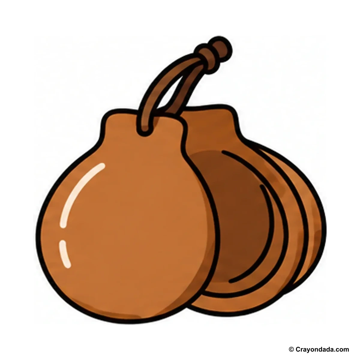 How to Draw Castanets finished drawing