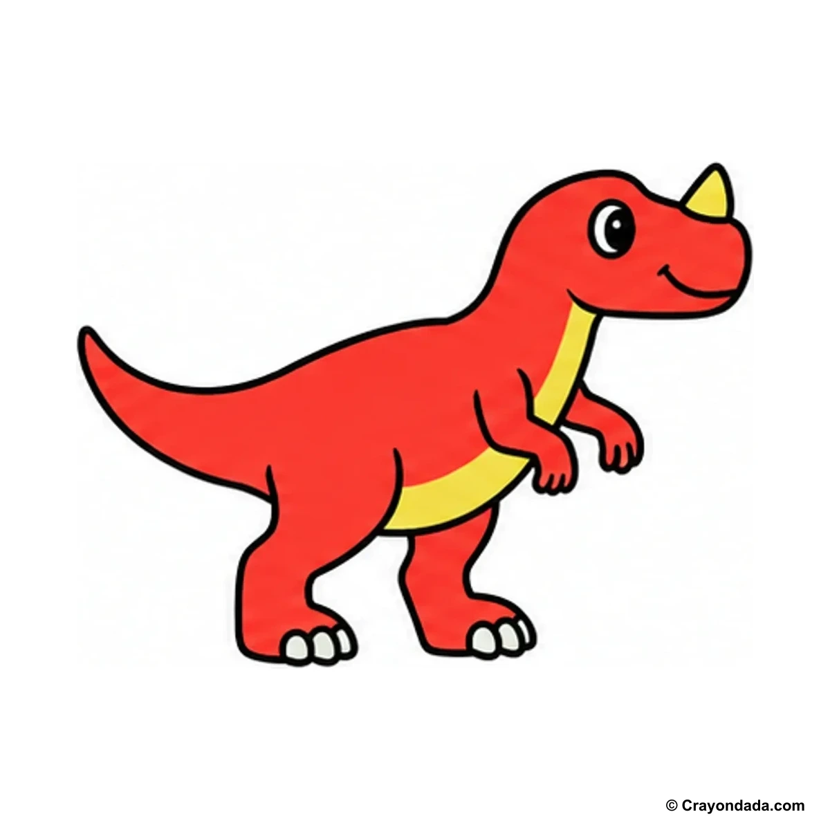 How to Draw a Ceratosaurus finished drawing