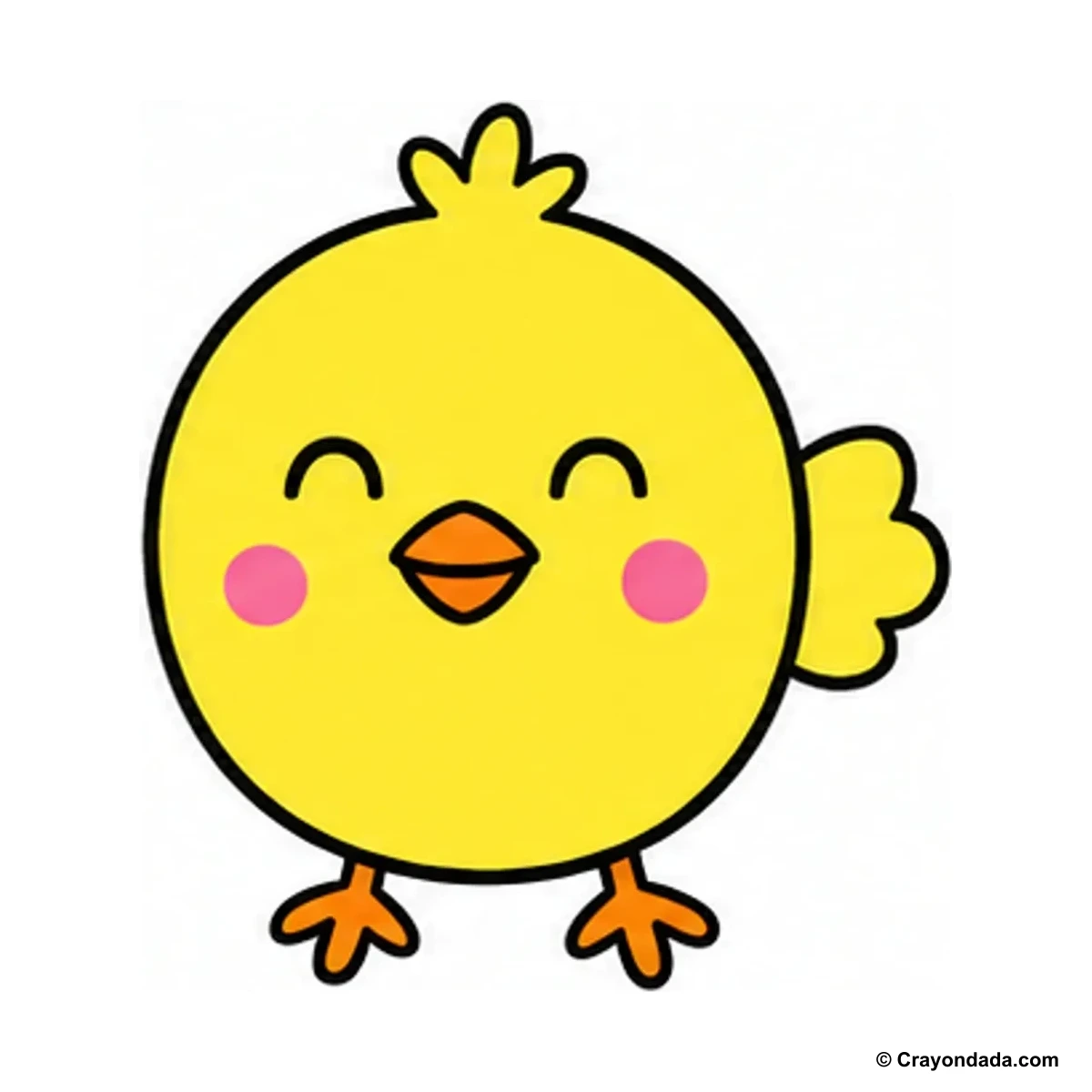 How to Draw a Chick finished drawing