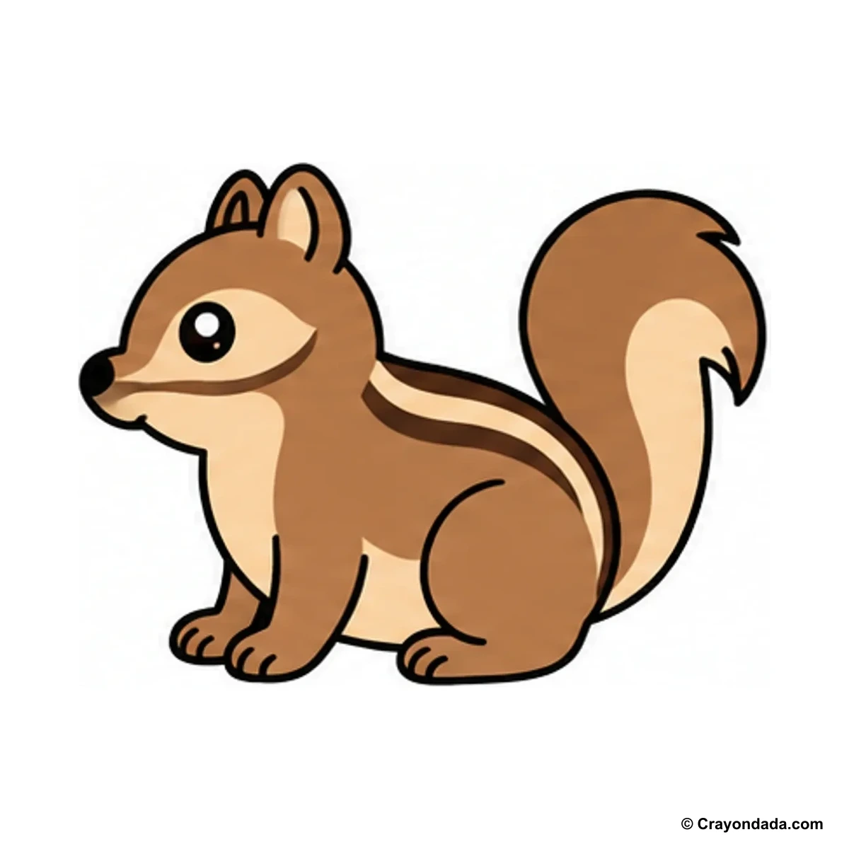 How to Draw a Chipmunk finished drawing