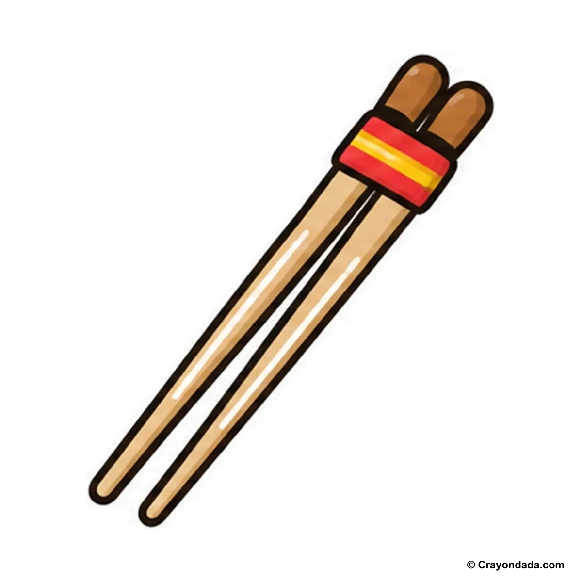 How to Draw Chopsticks finished drawing