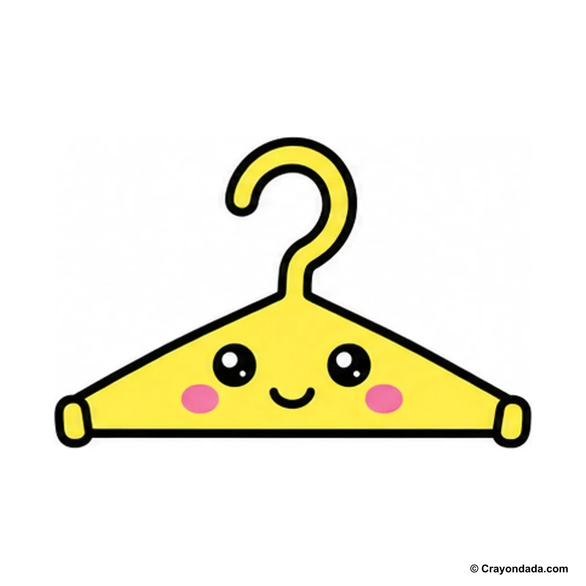 How to Draw a Clothes Hanger finished drawing