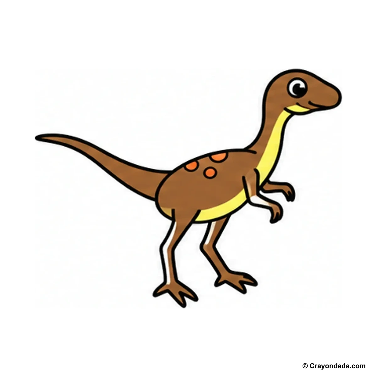 How to Draw a Compsognathus finished drawing