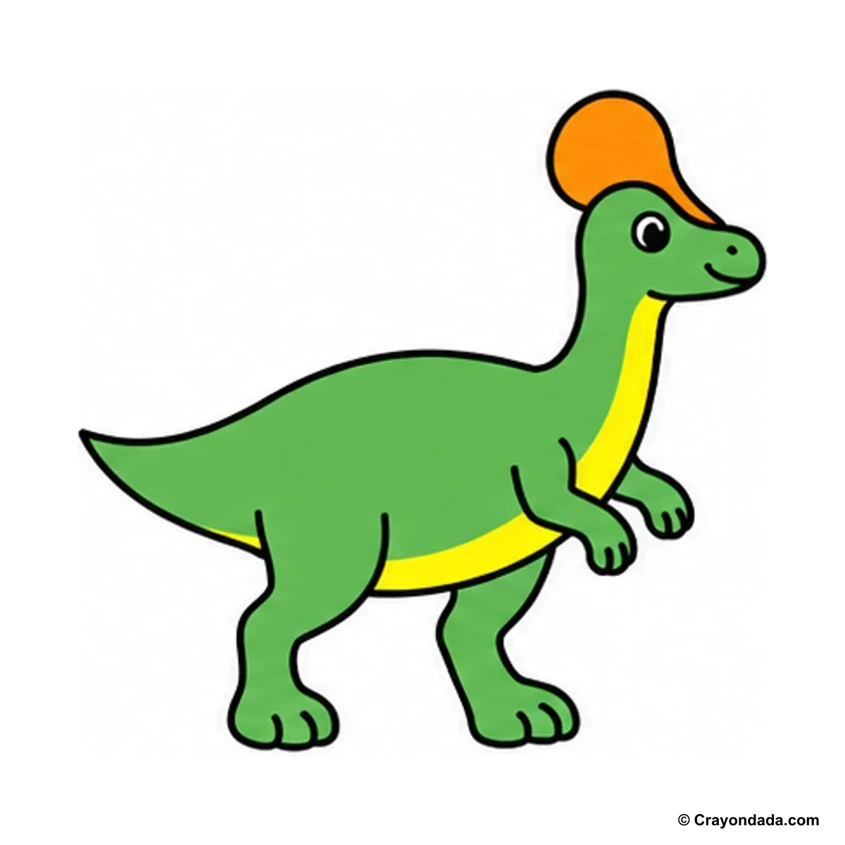 How to Draw a Corythosaurus finished drawing