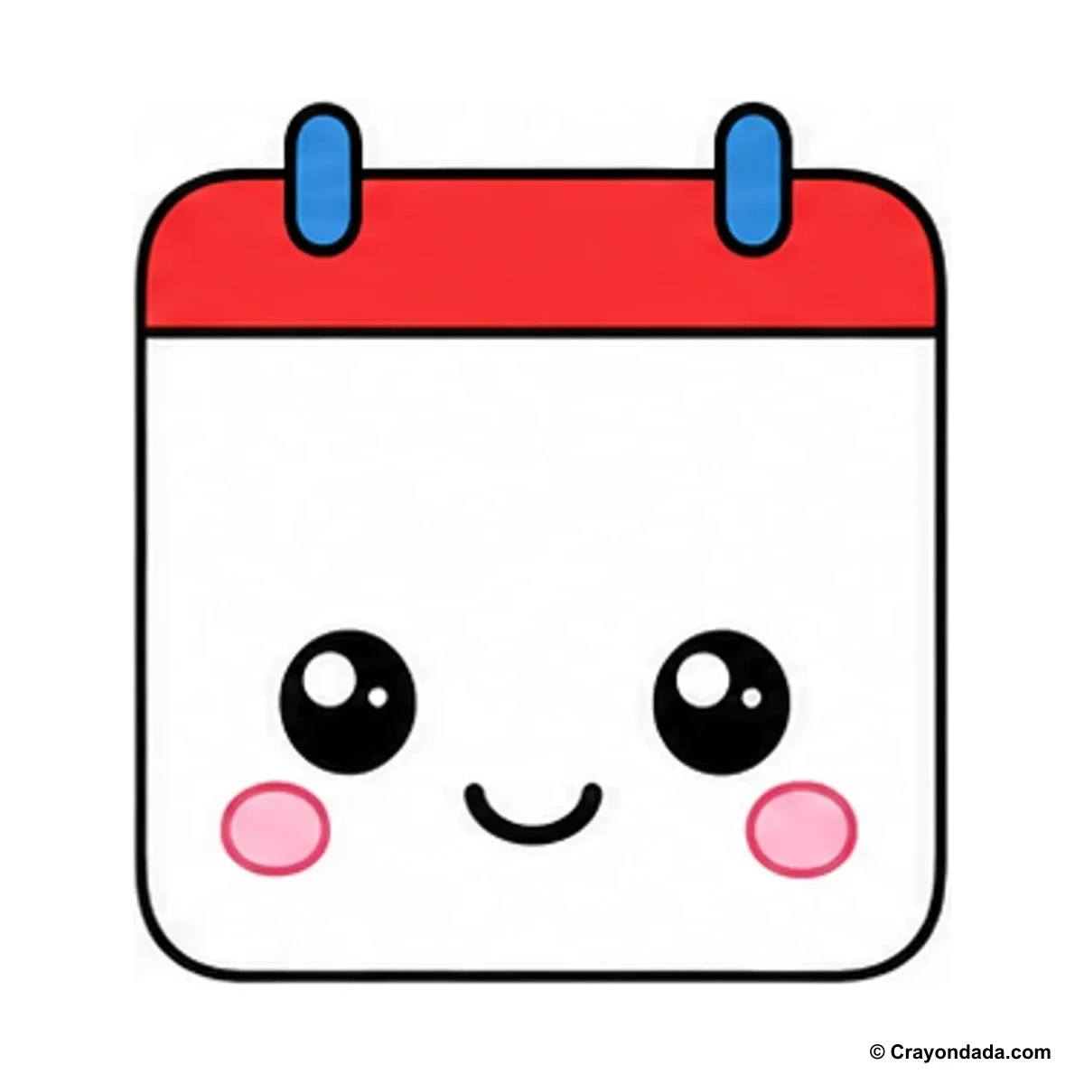 How to Draw a Cute Calendar finished drawing