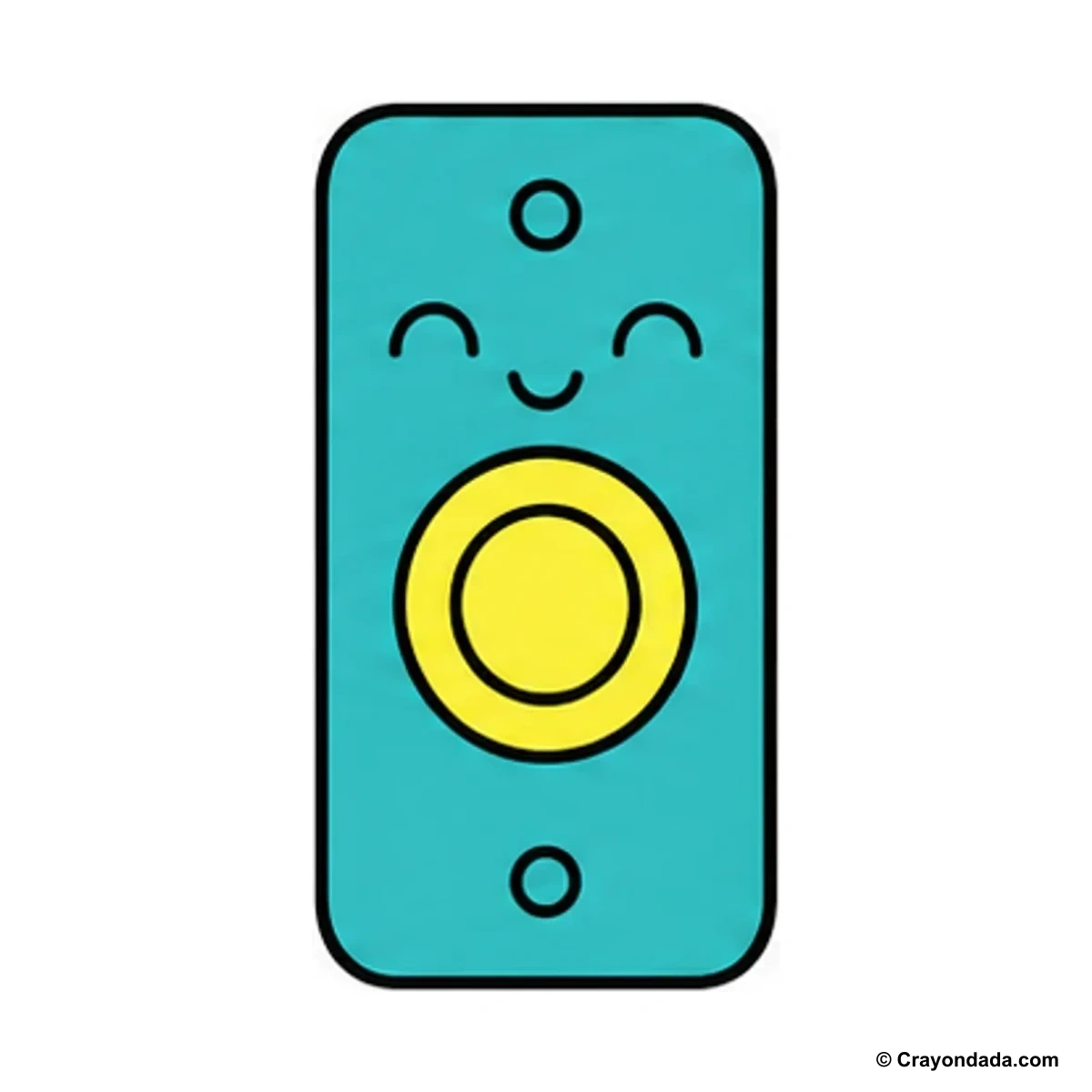 How to Draw a Cute Doorbell finished drawing
