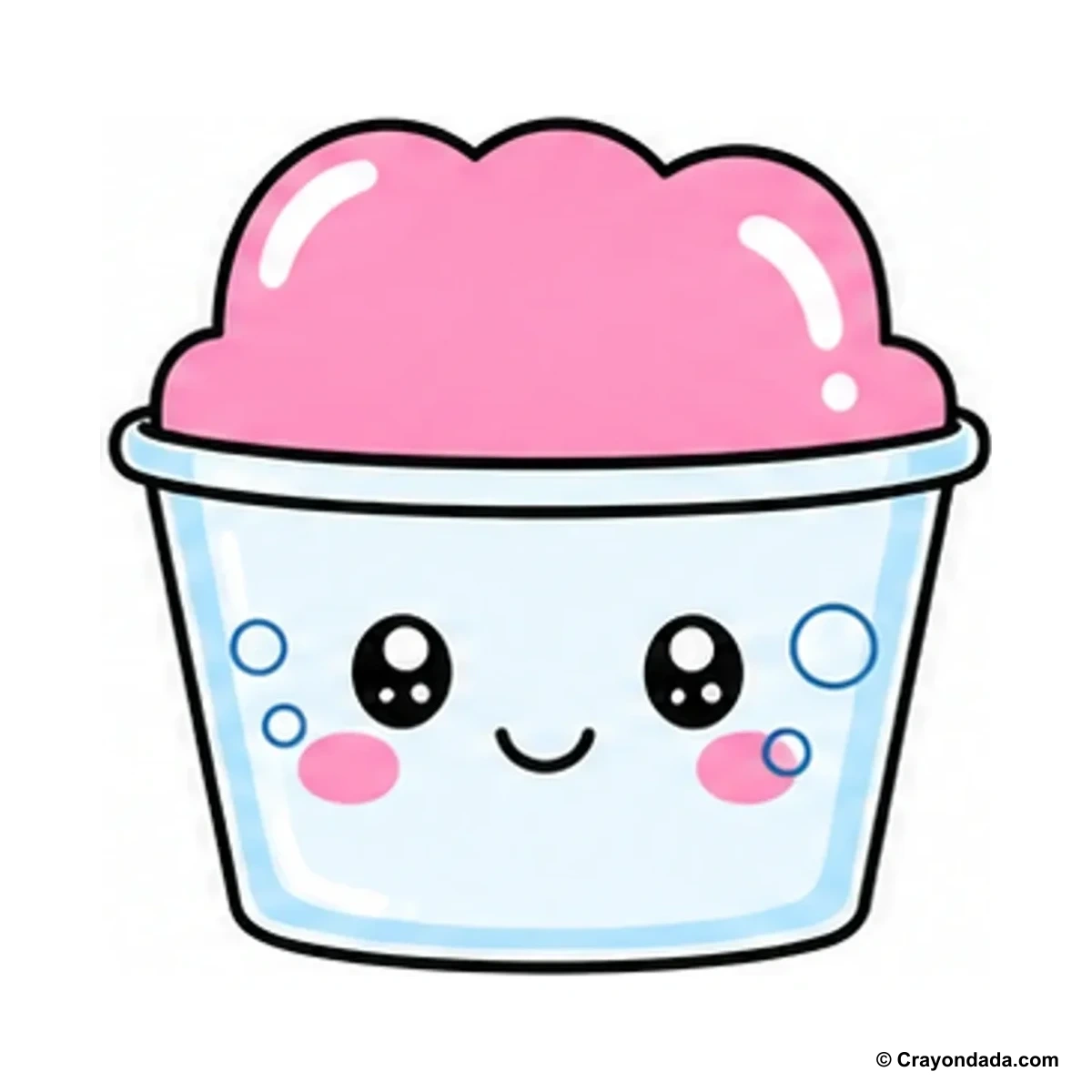 How to Draw a Cute Jelly Cup finished drawing