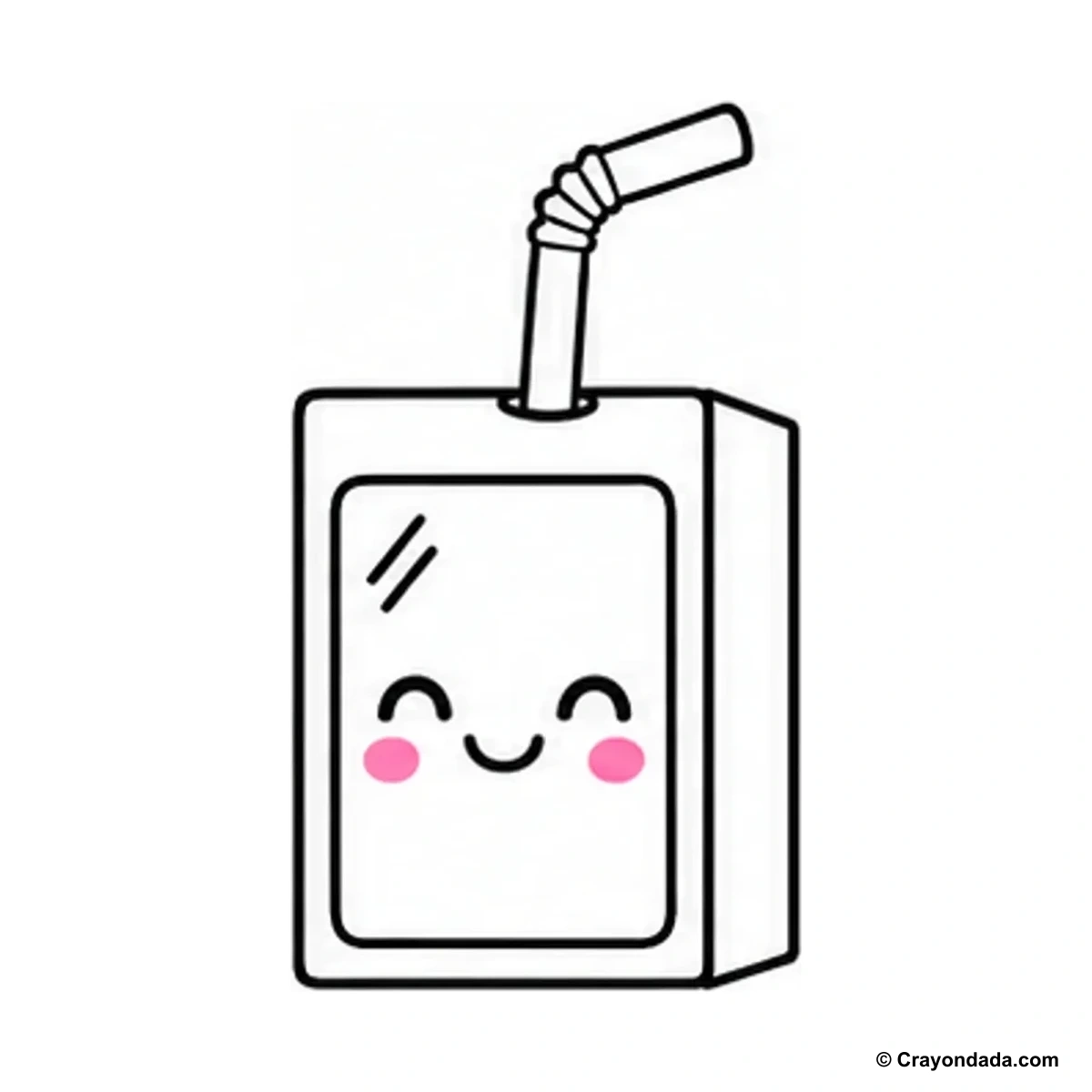 How to Draw a Cute Juice Box finished drawing