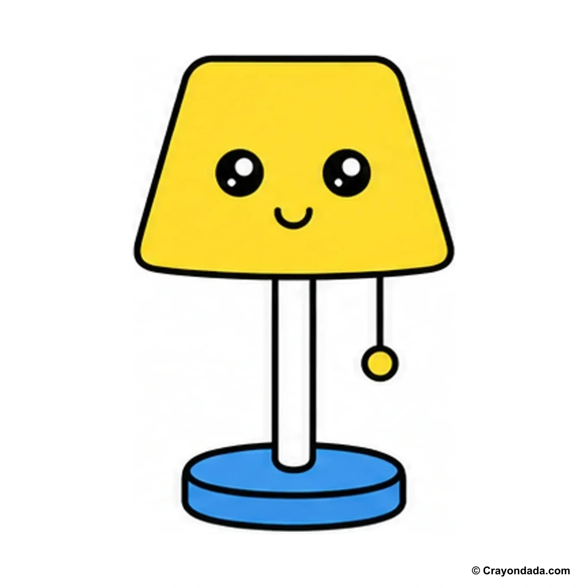 How to Draw a Cute Lamp finished drawing