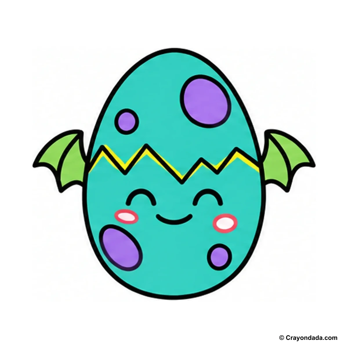 How to Draw a Dragon Egg finished drawing