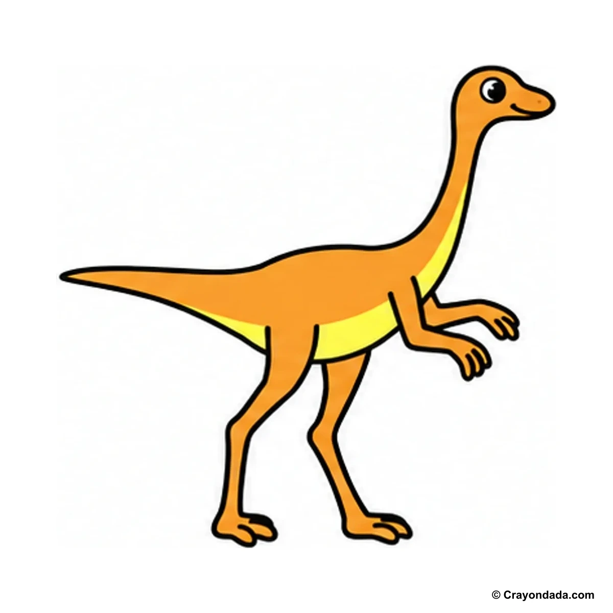 How to Draw a Gallimimus finished drawing