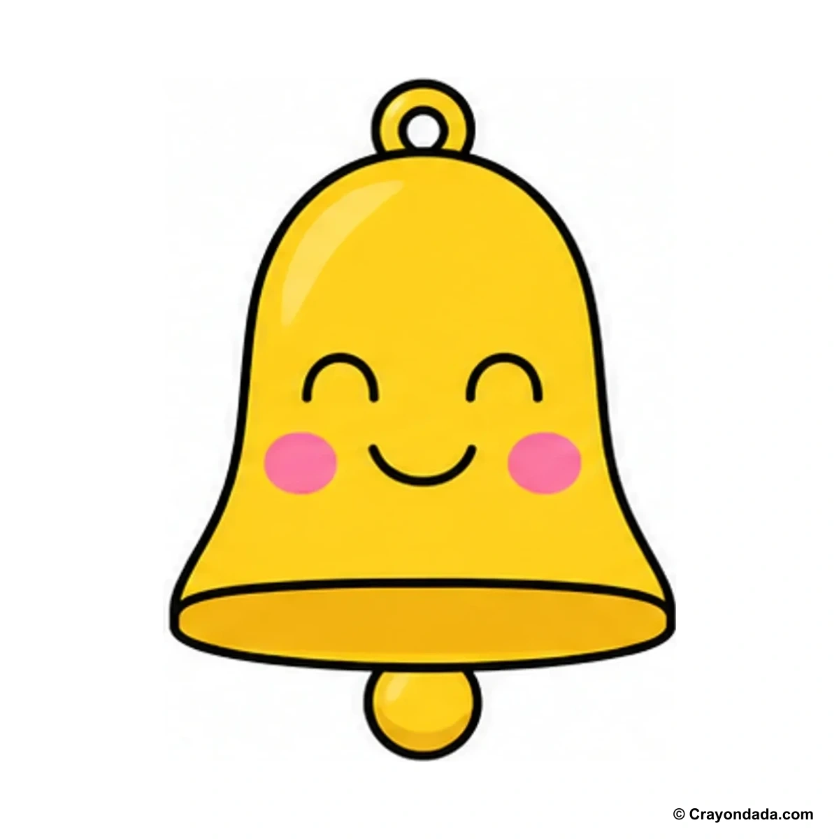How to Draw a Happy Bell finished drawing