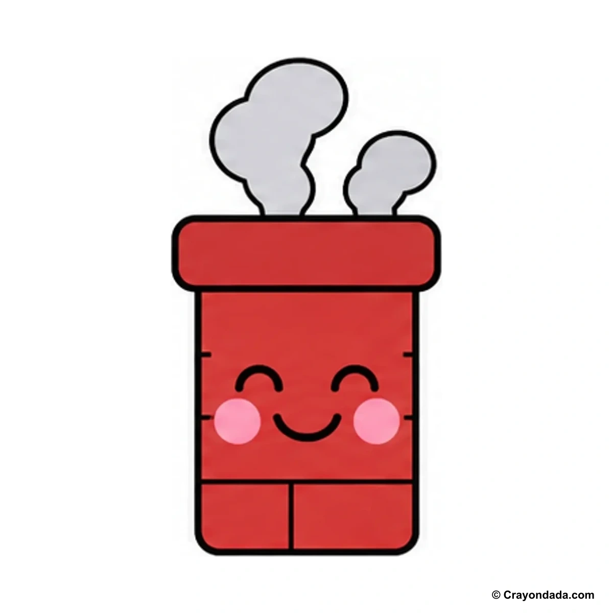 How to Draw a Happy Chimney finished drawing