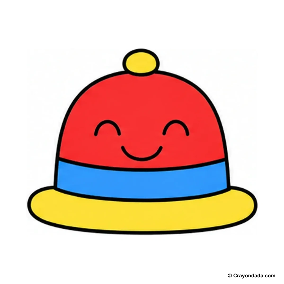How to Draw a Happy Hat finished drawing