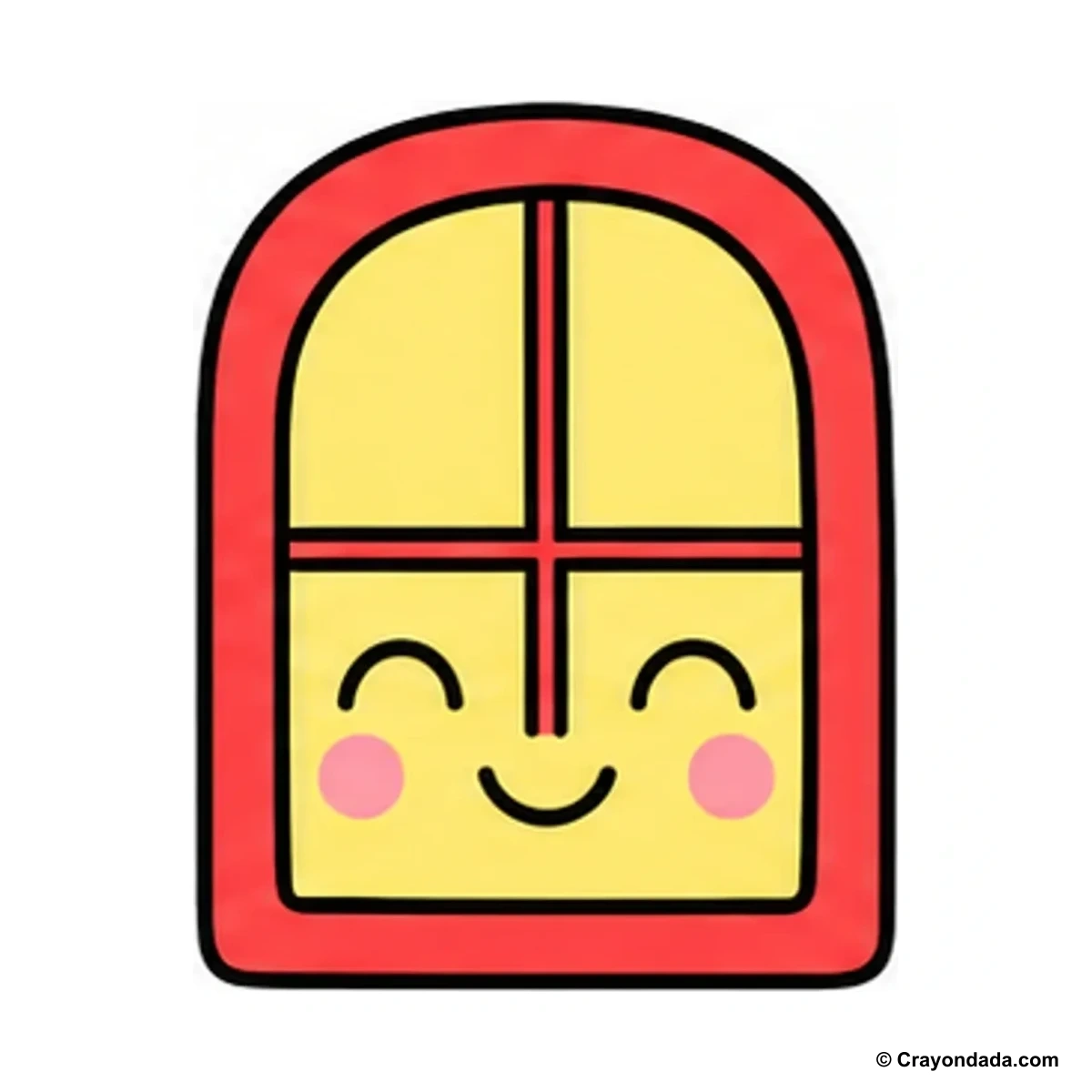How to Draw a Happy Lighthouse Window finished drawing