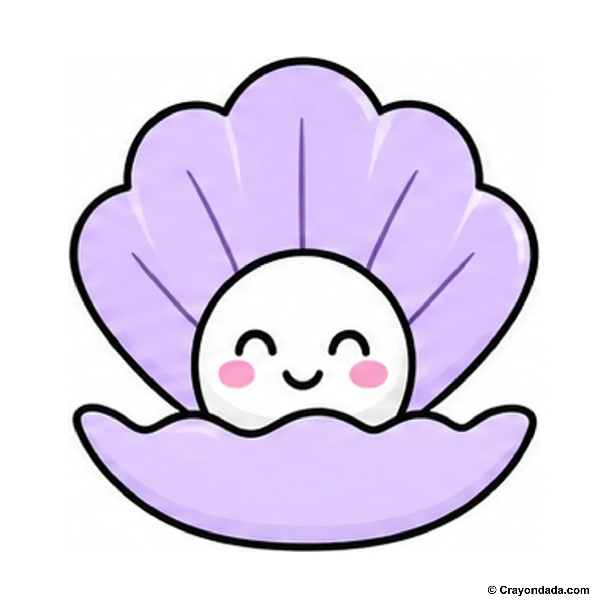 How to Draw a Happy Pearl finished drawing