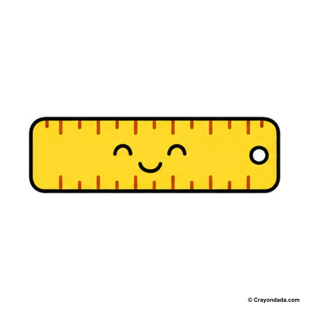 How to Draw a Happy Ruler finished drawing