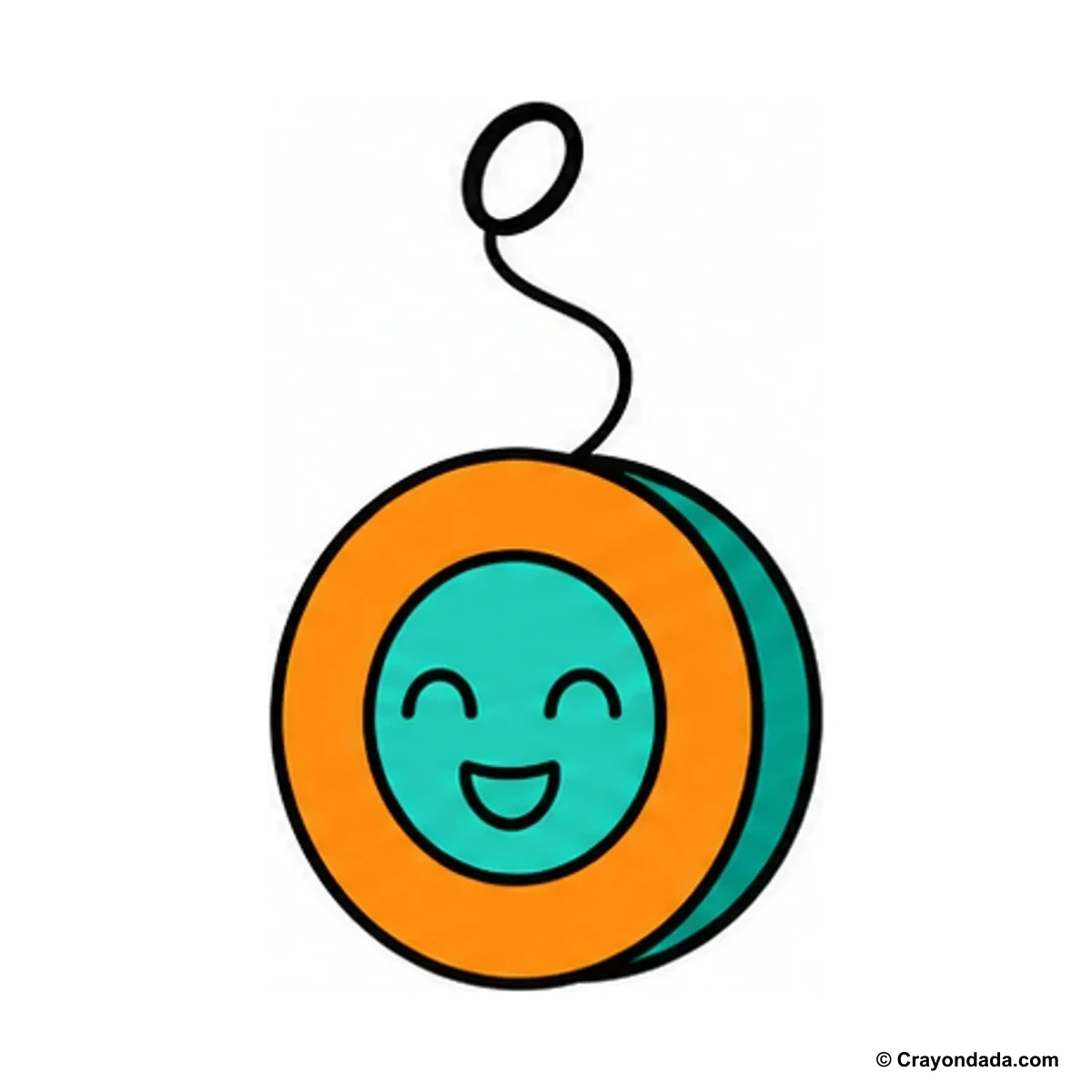 How to Draw a Happy Yo-Yo finished drawing