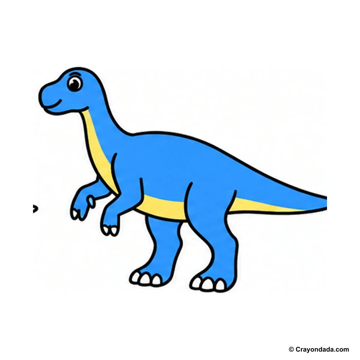 How to Draw an Iguanodon finished drawing