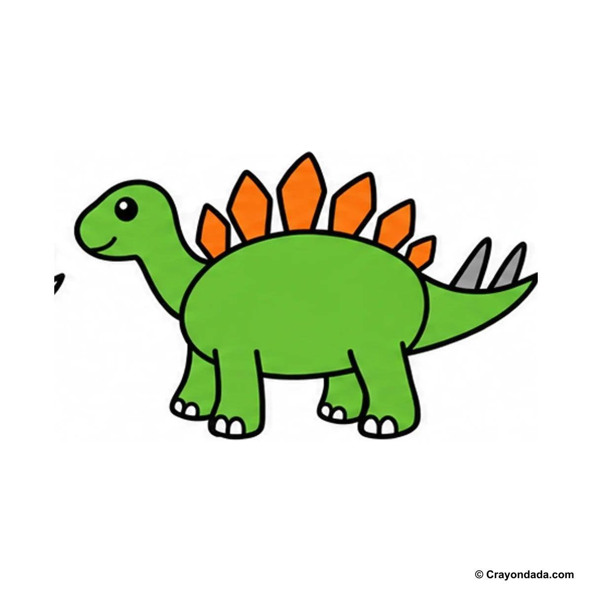 How to Draw a Kentrosaurus finished drawing