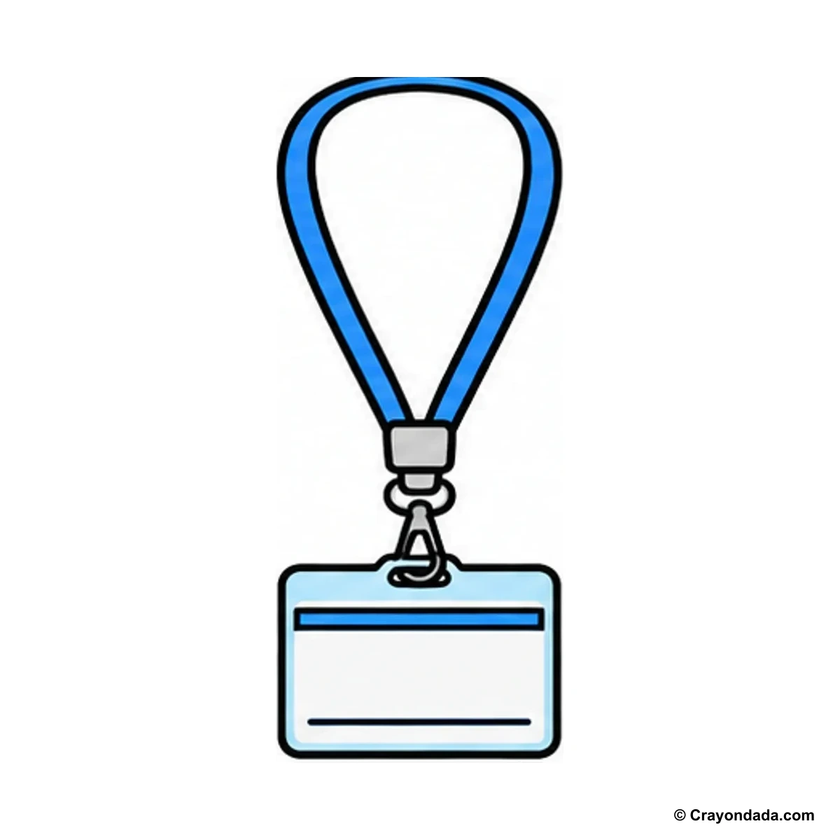 How to Draw a Lanyard finished drawing
