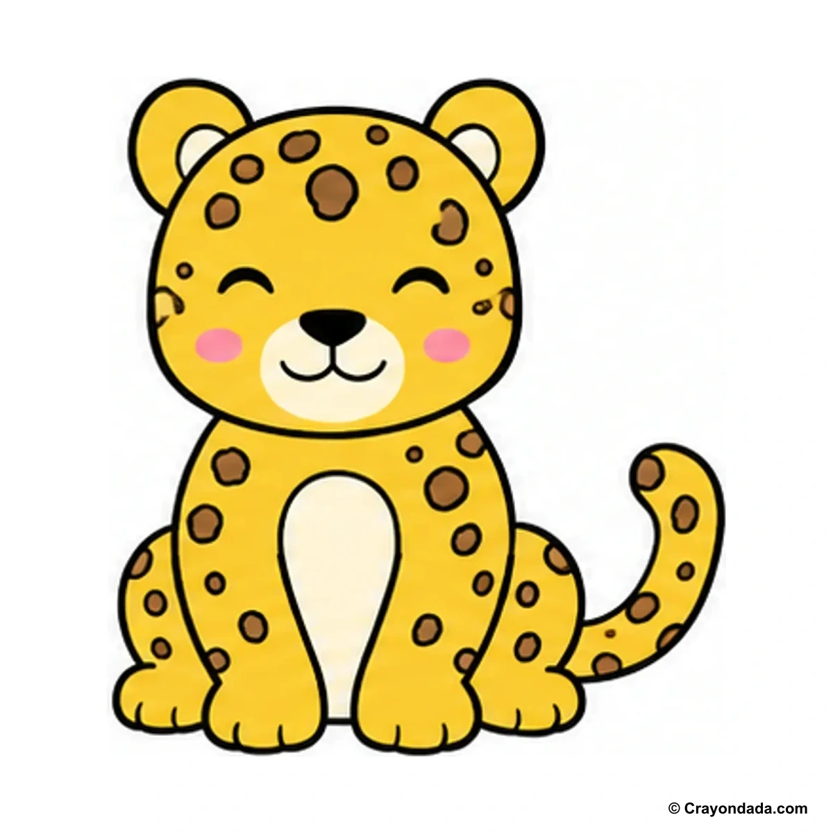 How to Draw a Leopard finished drawing