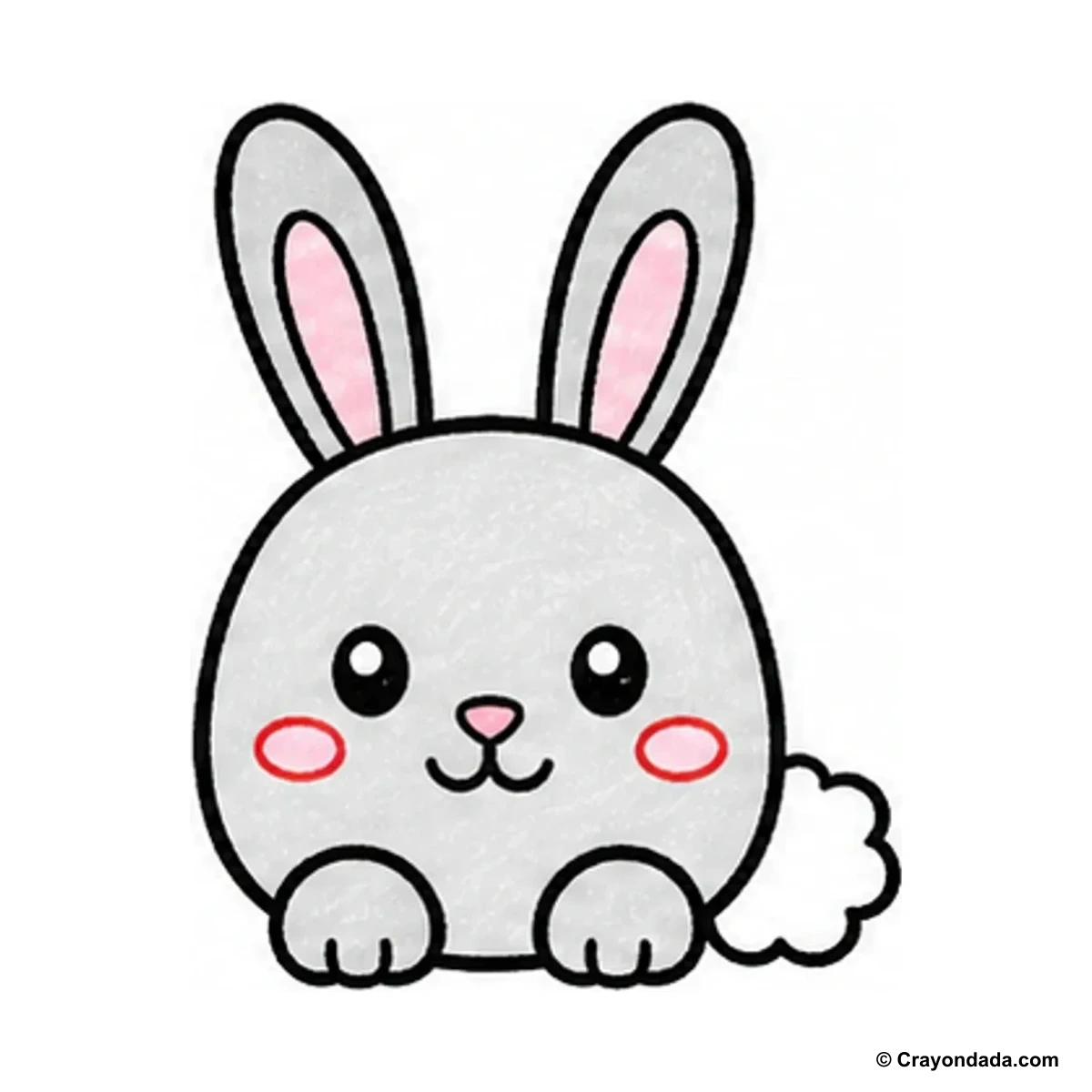 How to Draw a Little Bunny finished drawing
