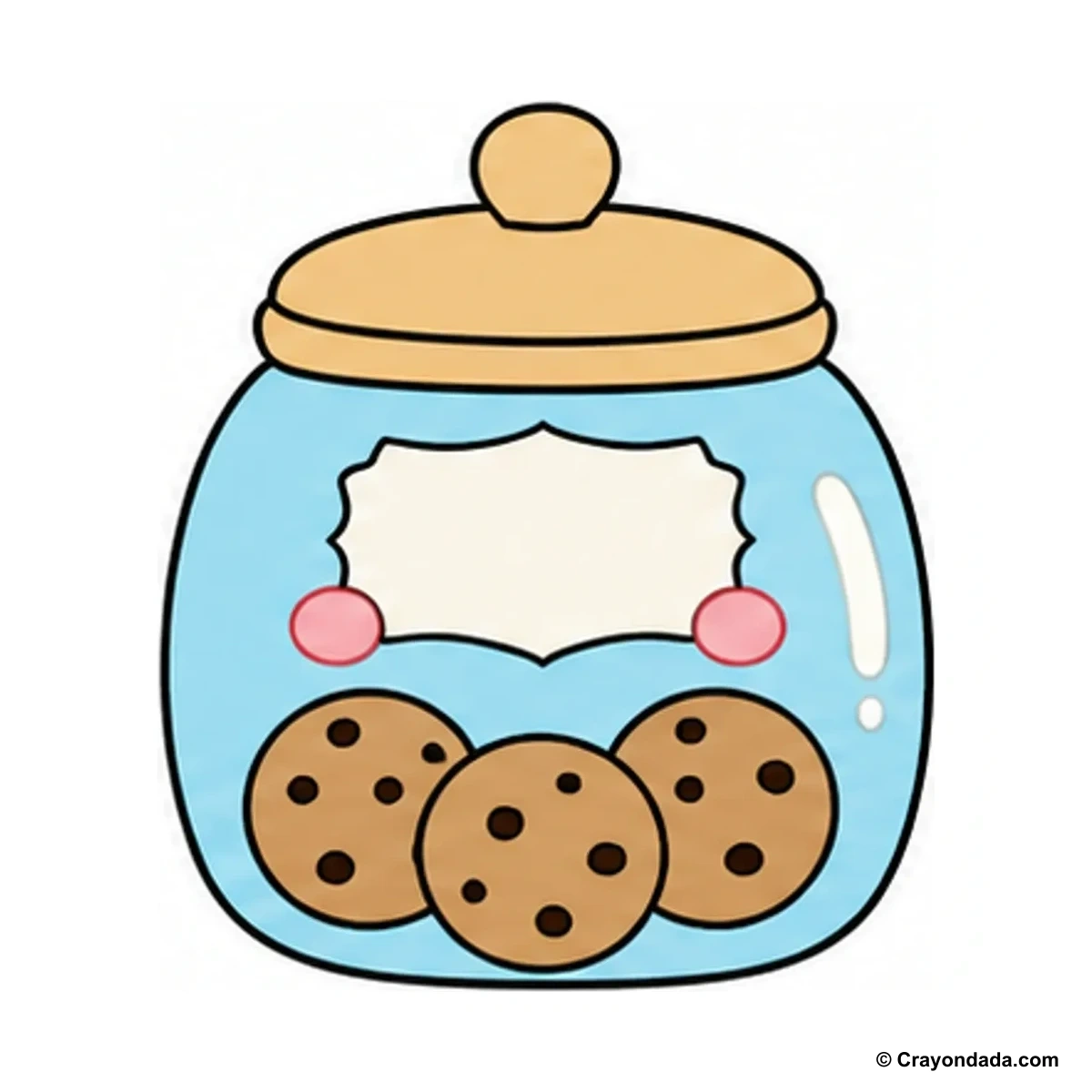 How to Draw a Little Cookie Jar finished drawing