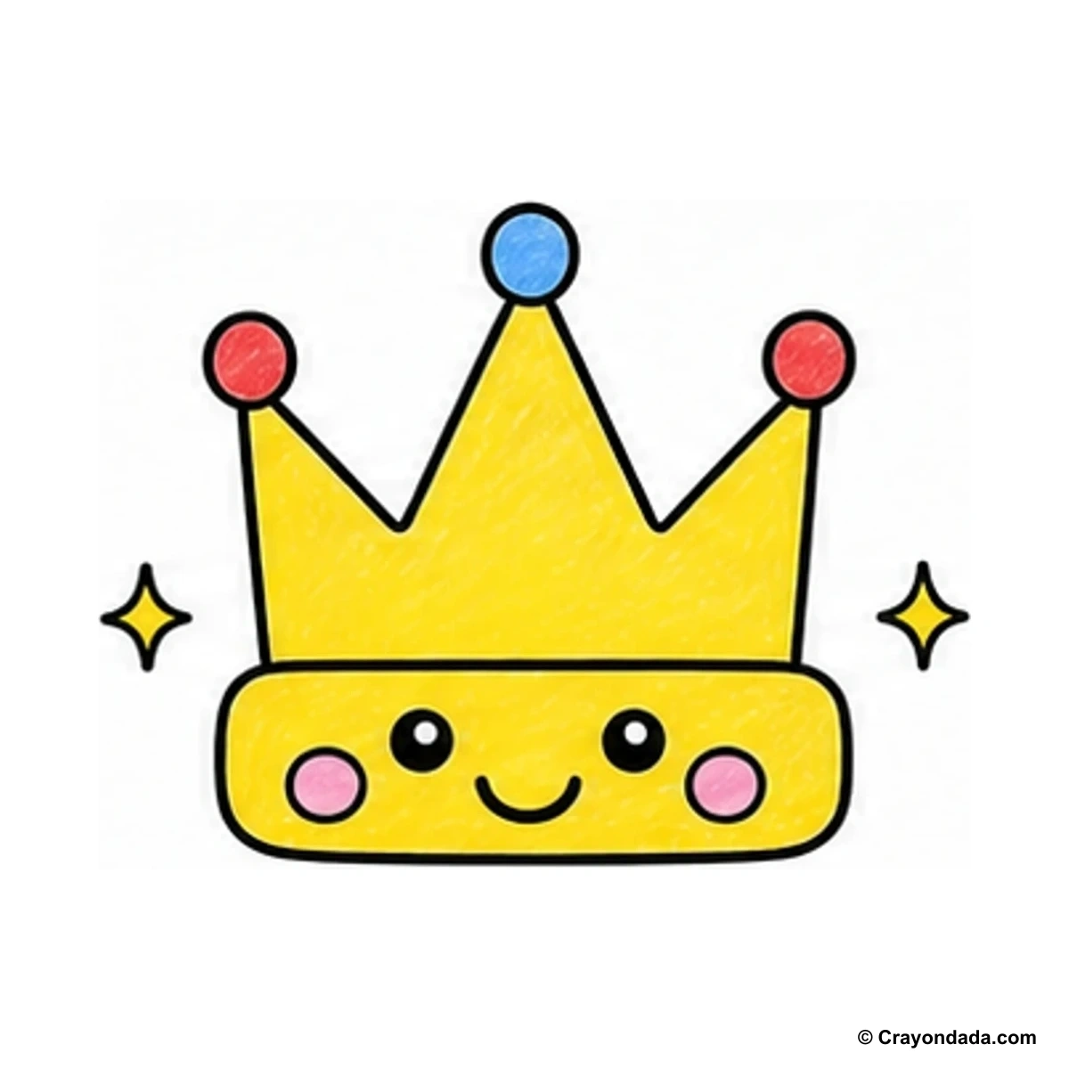 How to Draw a Little Crown finished drawing