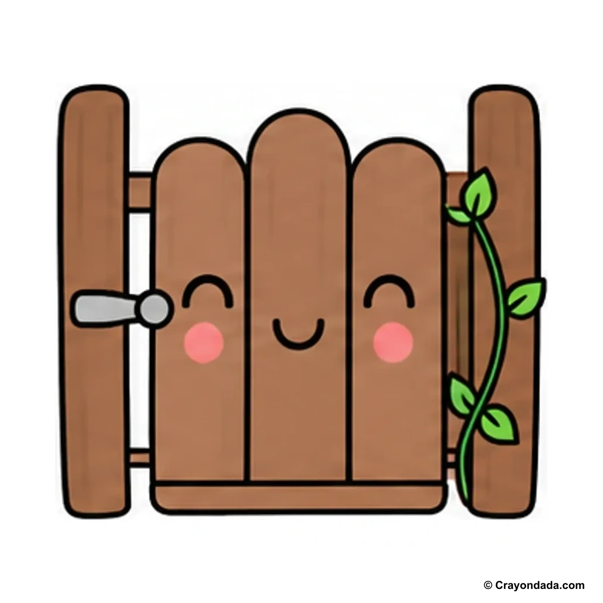 How to Draw a Little Garden Gate finished drawing