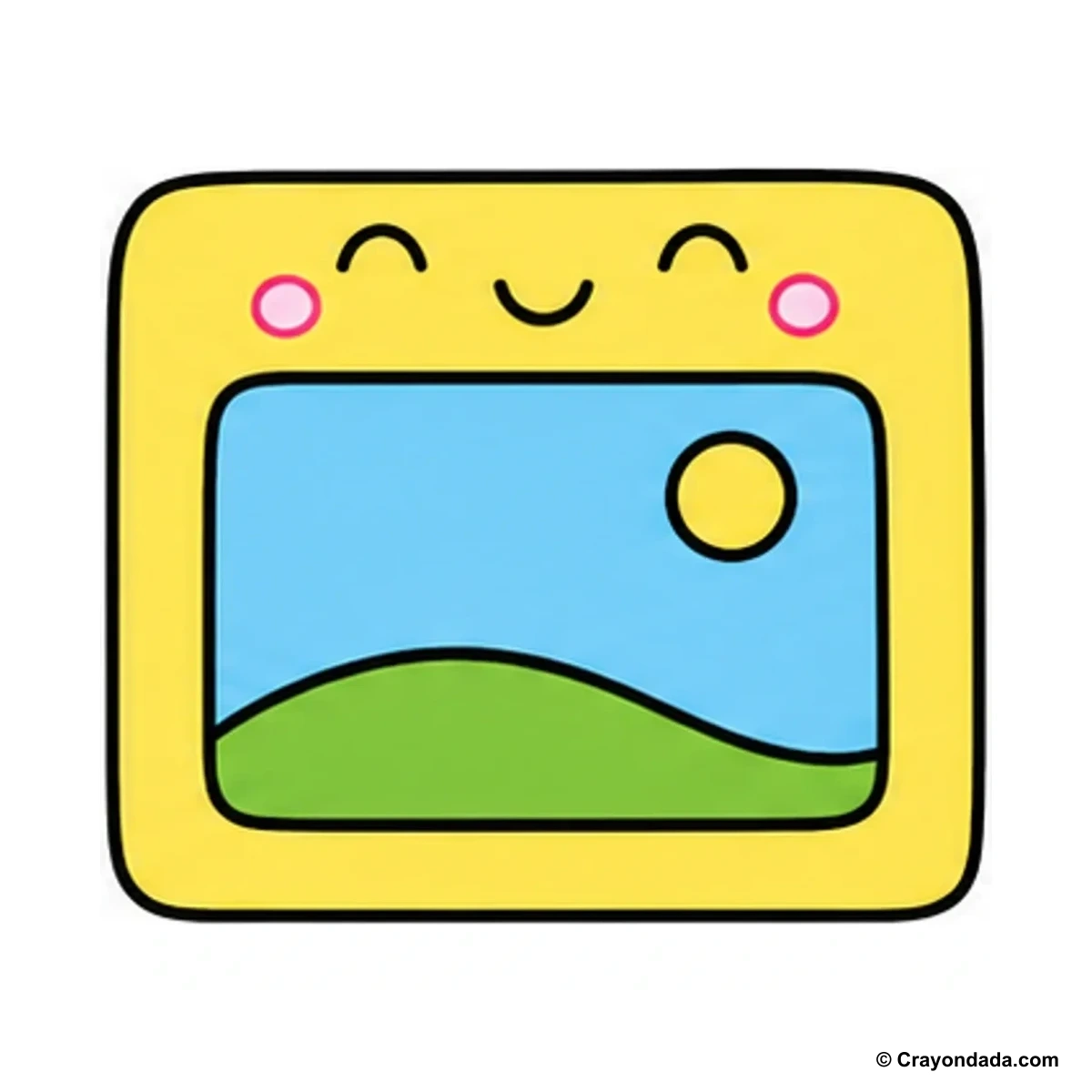 How to Draw a Little Picture Frame finished drawing