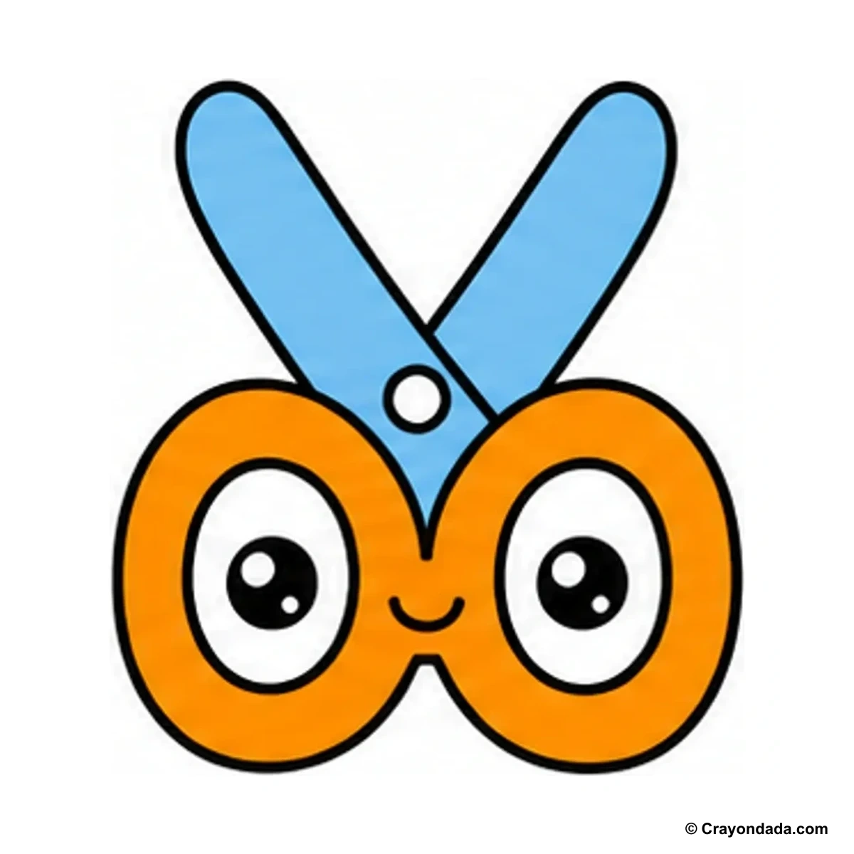 How to Draw Little Scissors finished drawing