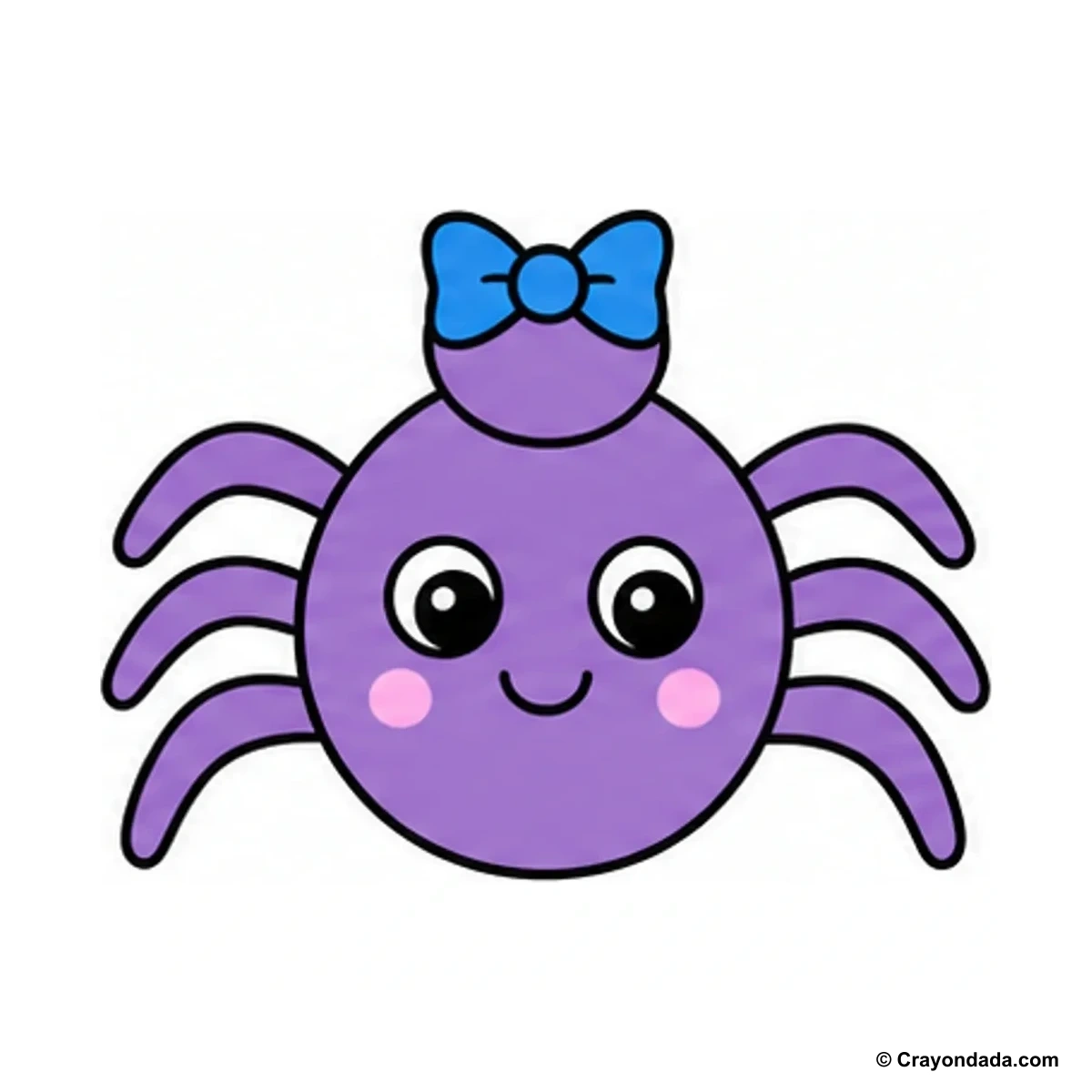 How to Draw a Little Spider finished drawing