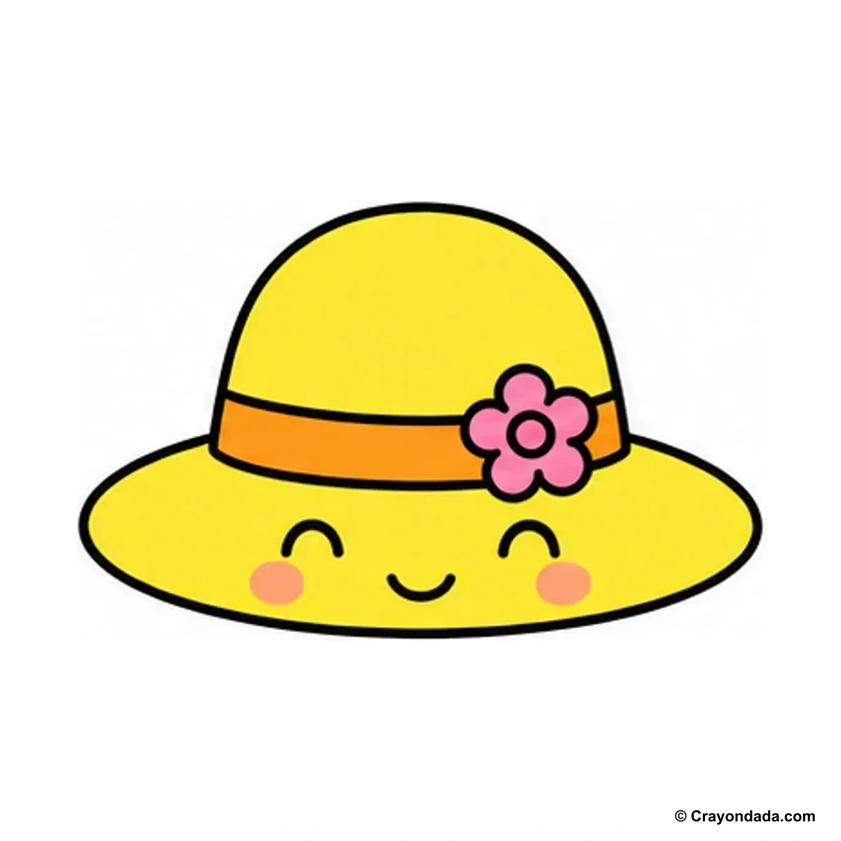 How to Draw a Little Sun Hat finished drawing