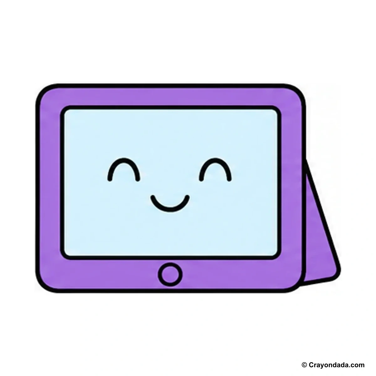 How to Draw a Little Tablet finished drawing