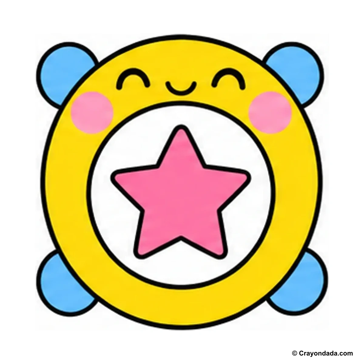 How to Draw a Little Tambourine Star finished drawing