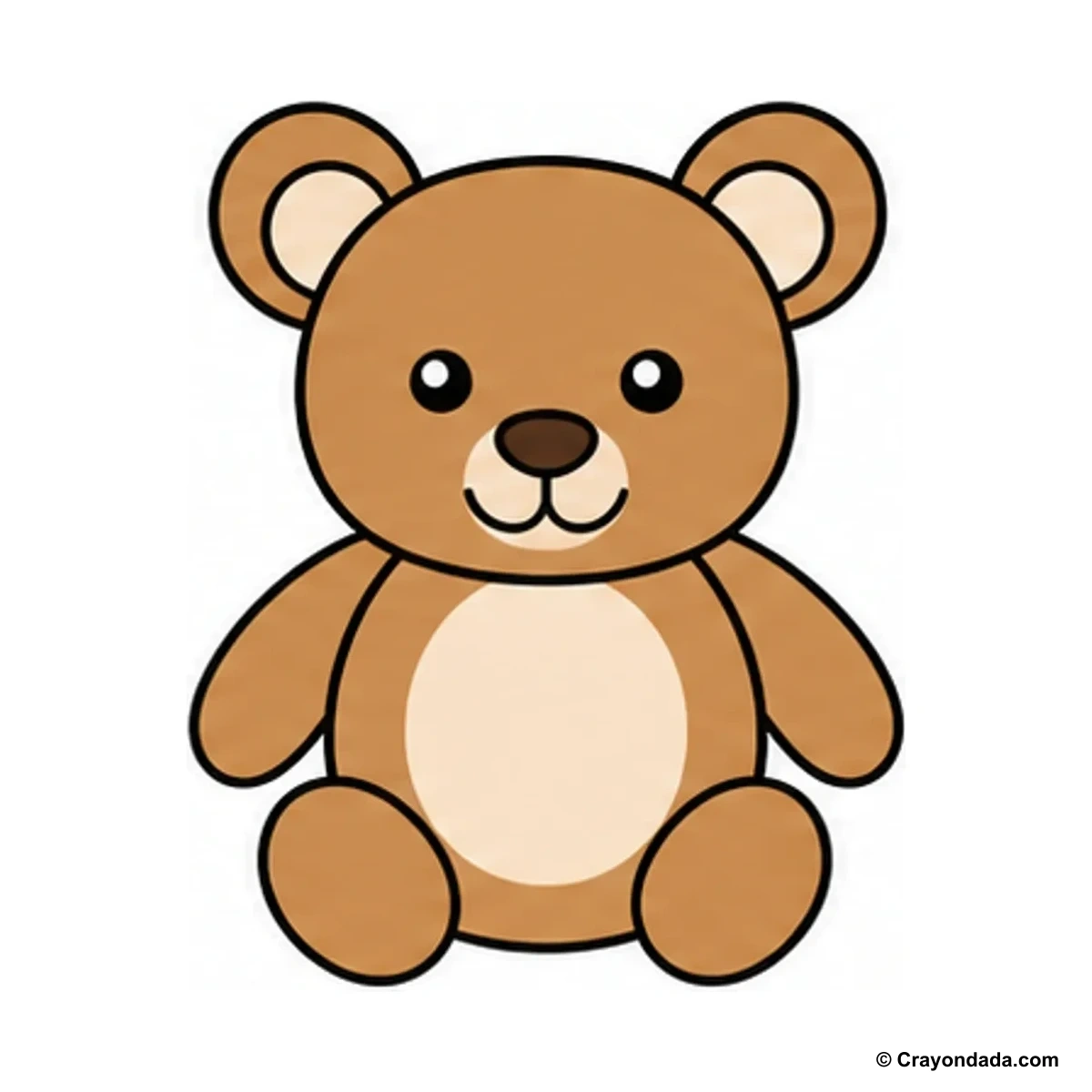 How to Draw a Little Teddy Body finished drawing