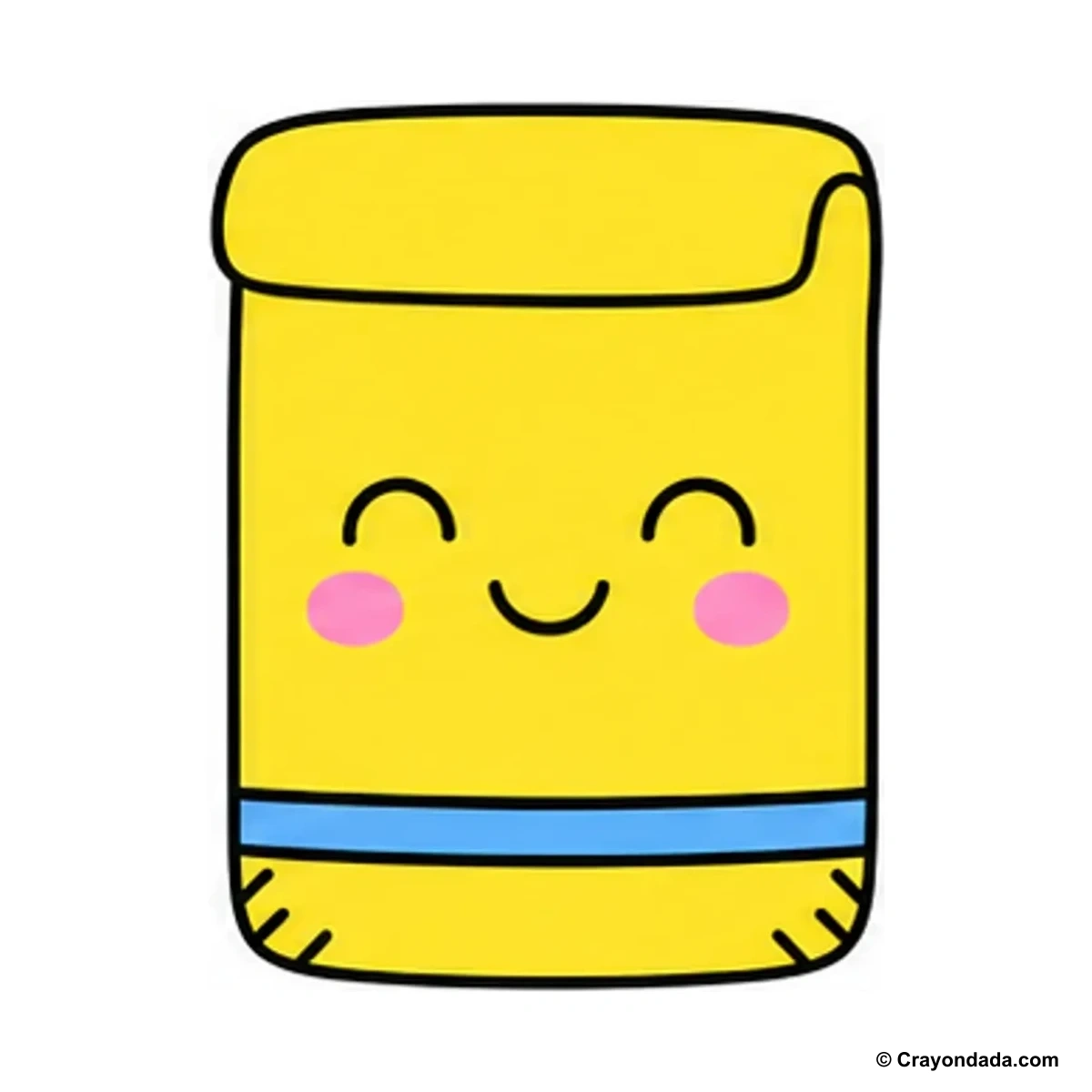How to Draw a Little Towel finished drawing
