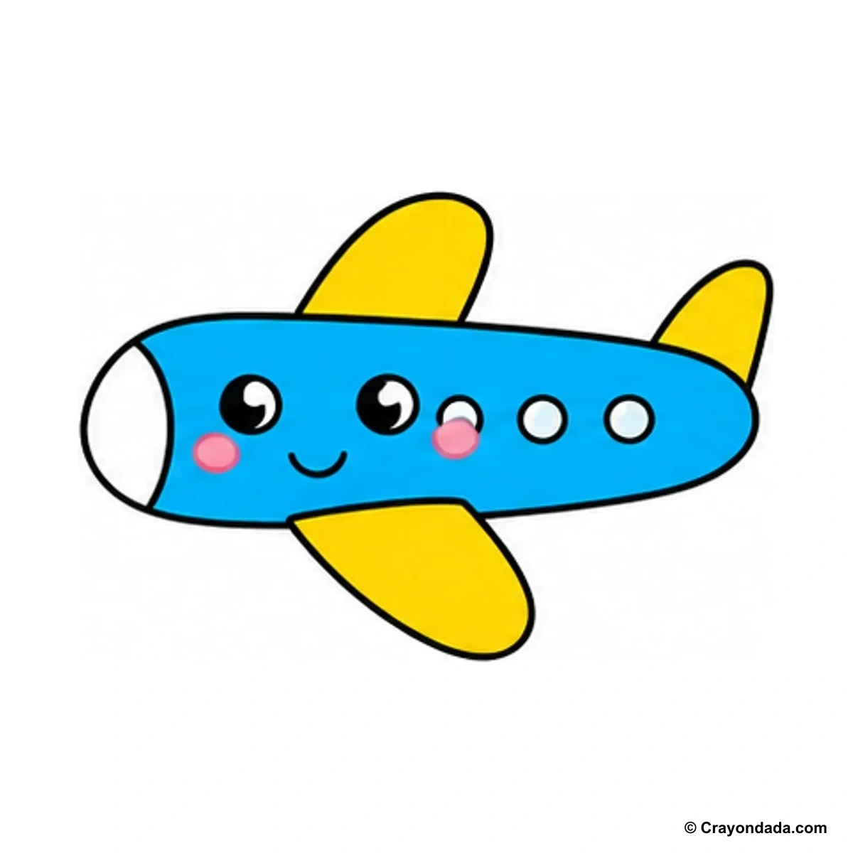 How to Draw a Little Toy Airplane finished drawing