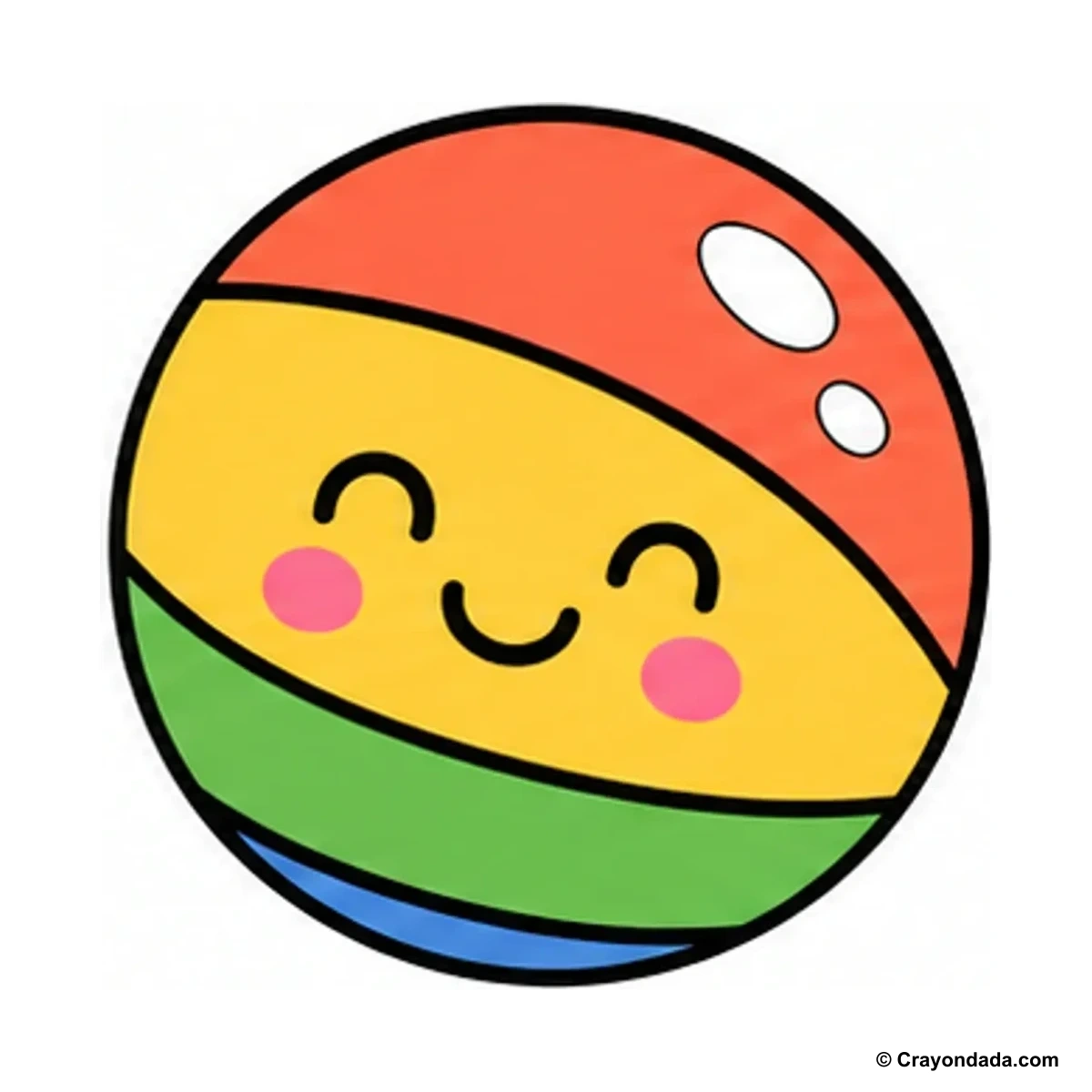 How to Draw a Little Toy Ball finished drawing