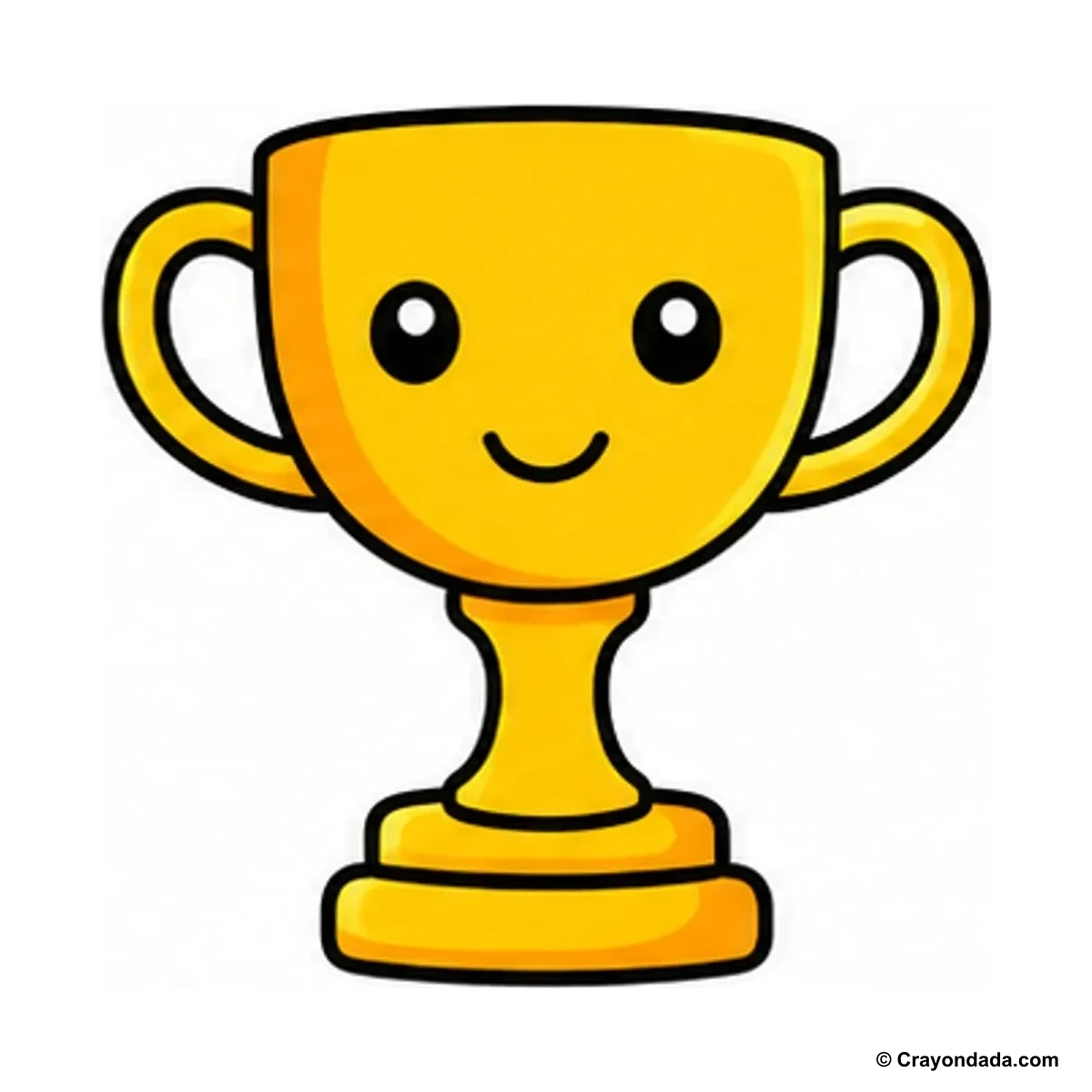 How to Draw a Little Trophy finished drawing