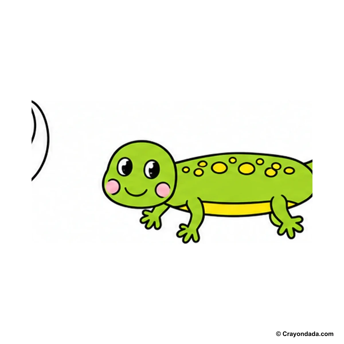 How to Draw a Lizard finished drawing